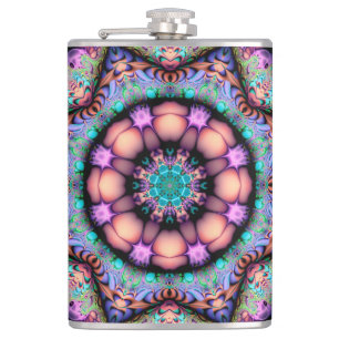 Cantil Fractal Mandala Floral Psicodélico