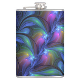 Cantil Fractal verde cor-de-rosa Abstrato azul-colorido