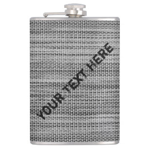 Cantil Fragmentação de Tecido de Cinza com Texto Personal