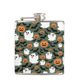 Cantil Frangos Fantasmas Cute Spooky com Pumpkins e Bats