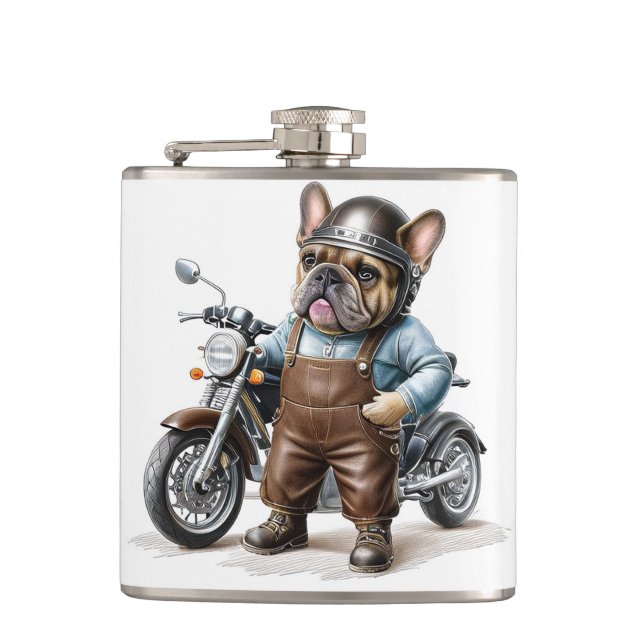 Cantil Französischen Bulldoggen Motorrad (Frente)