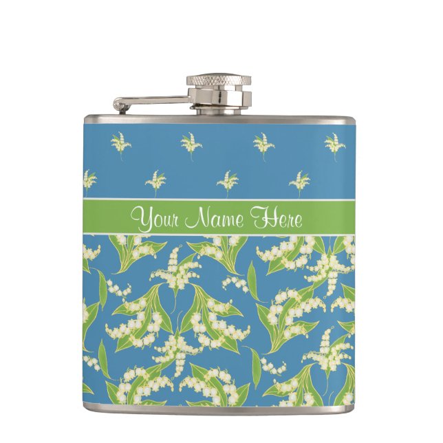 Cantil Frasco da anca Floral Floral Chic Blue Lily of the (Frente)
