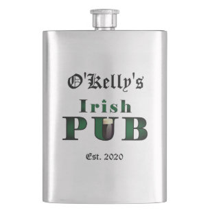 Cantil Frasco de Aço Inoxidável Clássico Pub Irlandês Bar