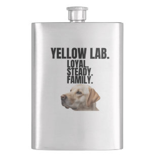 Cantil Frasco de Aço Inoxidável Lealdade Yellow Lab