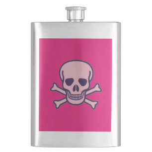Cantil Frasco de aço inoxidável rosa, cor-de-rosa, cor-