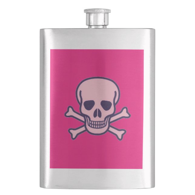 Cantil Frasco de aço inoxidável rosa, cor-de-rosa, cor-de (Frente)