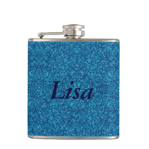 Cantil Frasco de Brilho Azul Personalizado