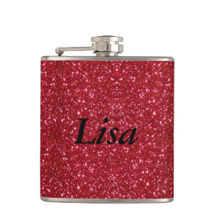Cantil Frasco de Brilho Vermelho Personalizado