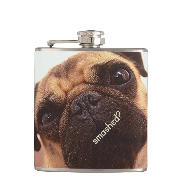 Cantil Frasco de Cachorro Engraçado Personalizado (Frente)