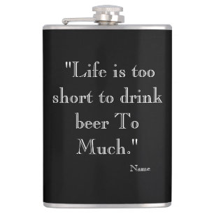 Cantil Frasco de Cerveja & Vinho com Citação Divertida