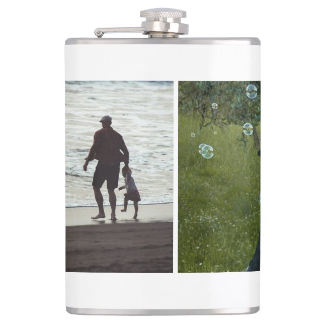 Cantil Frasco de Duas Fotos Personalizadas Simples (Frente)
