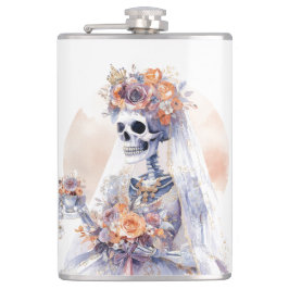 Cantil Frasco de Esqueleto de Halloween Spooky