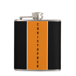 Cantil Frasco de Faixa Laranja Preta Personalizado