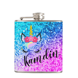 Cantil Frasco de Glitter de Ombre Personalizado do Unicor