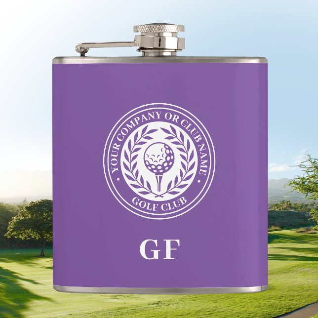 Cantil Frasco de Golfe com Nome Personalizado e Monograma (Criador carregado)