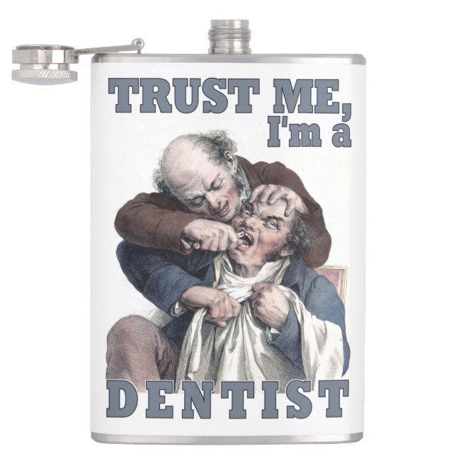 Cantil Frasco de monograma personalizado com humor DENTIS (Aberto)