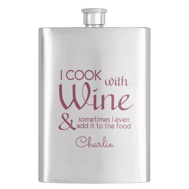 Cantil Frasco de nome personalizado de Cotação de Vinho (Frente)