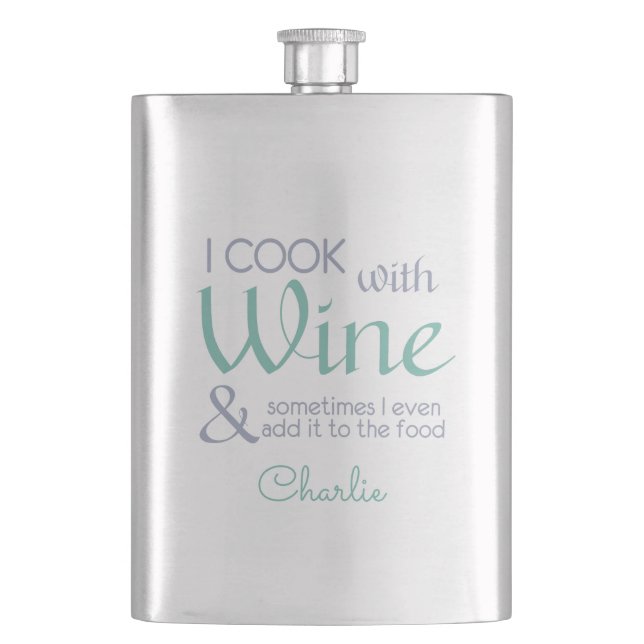 Cantil Frasco de nome personalizado de Cotação de Vinho (Frente)