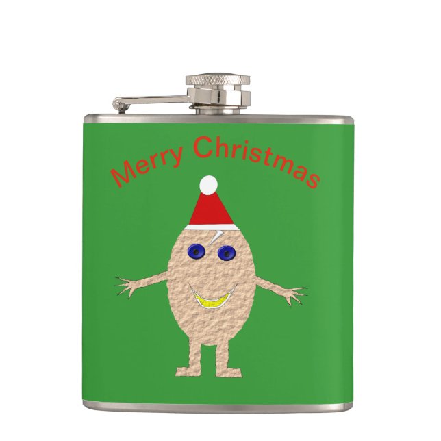 Cantil Frasco de Ovo de Natal Engraçado (Frente)