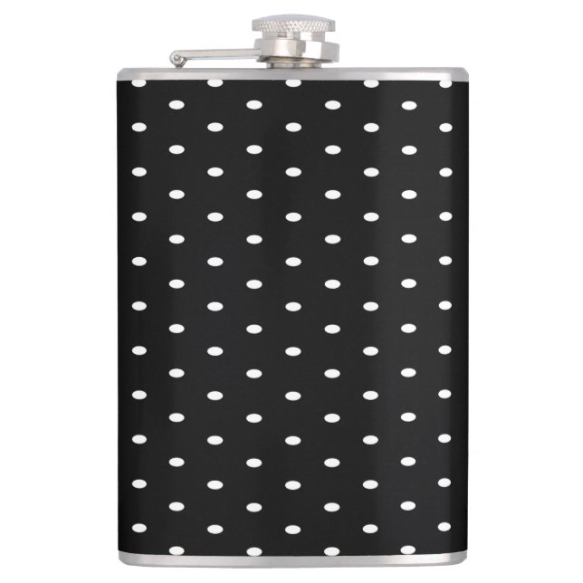 Cantil Frasco de Polka Preto e Branco (Frente)