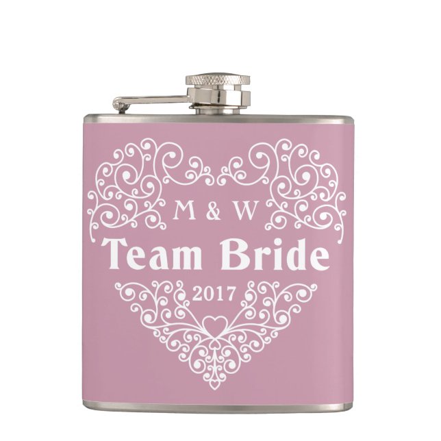 Cantil Frasco de texto personalizado do Team Brid (Frente)