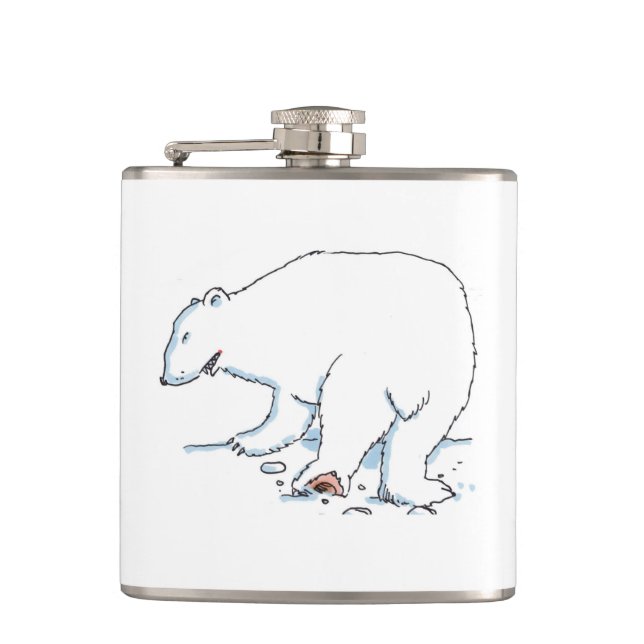 Cantil Frasco de Urso Polar embrulhado (Frente)