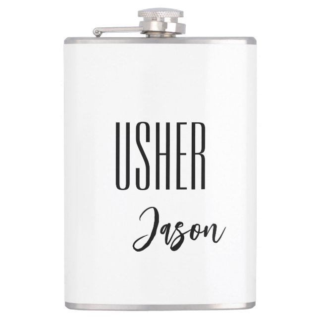 Cantil Frasco de Usher de Nome Personalizado (Frente)