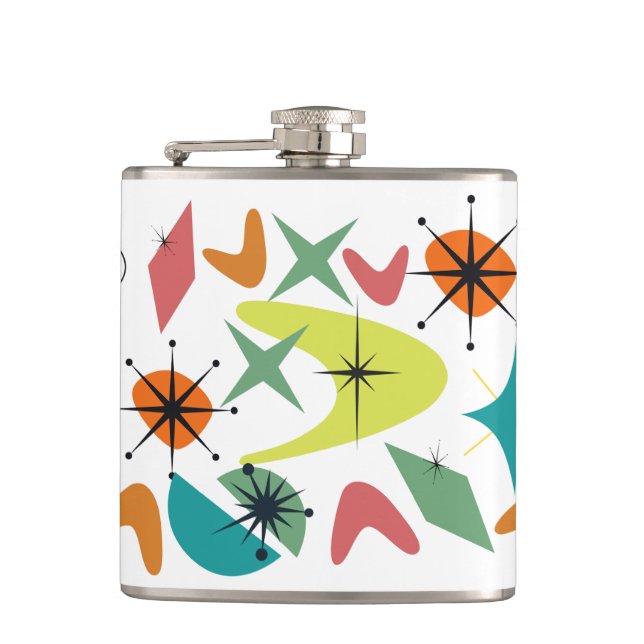 Cantil Frasco de Vinilo com Padrão Retroativo Do Século D (Frente)