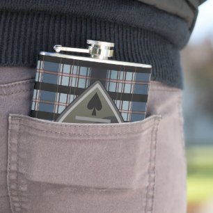 Cantil Frasco de Xadrez Azul do Pôquer Personalizado