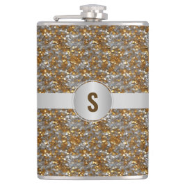 Cantil Frasco Dourado de Prata Decorativa Personalizada