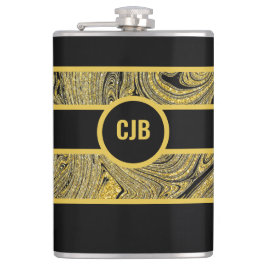 Cantil Frasco Dourado Decorativo Marvilhado