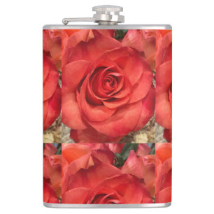 Cantil Frasco Elegante de Rosa Coral em Vinil