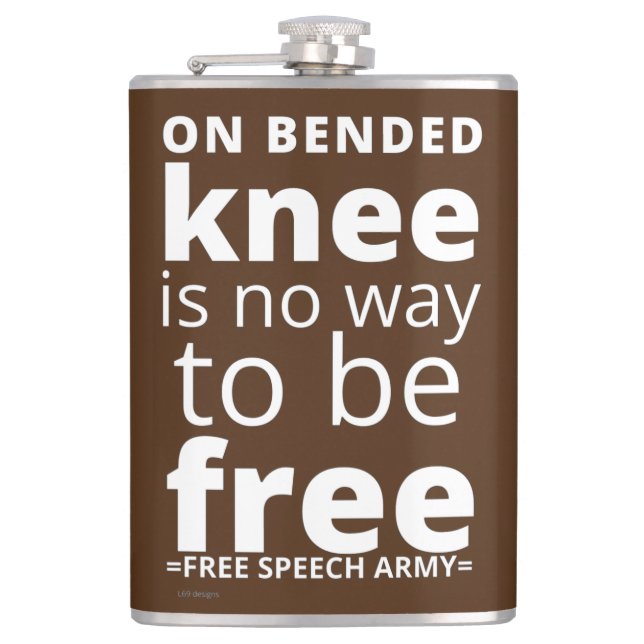 Cantil frasco "EM KNEE BENDED..." (Frente)