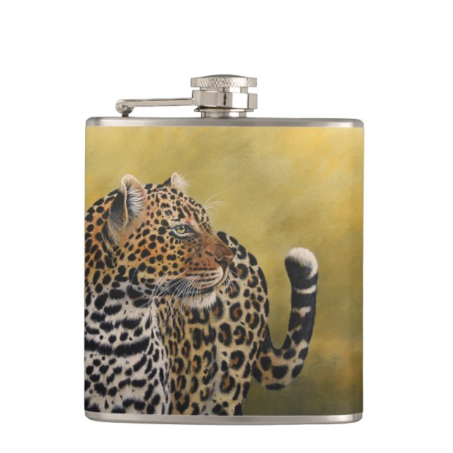Cantil Frasco enrolado de vinil - Leopardo (Frente)
