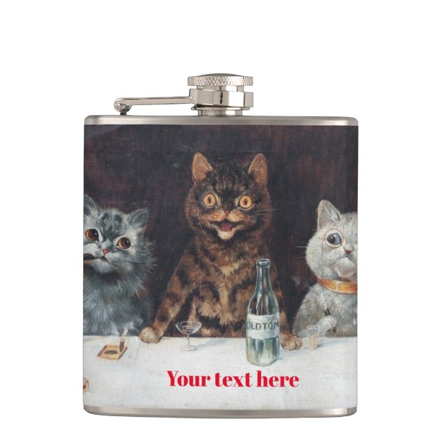 Cantil Frasco envolto em vinil de Louis Wain (Frente)