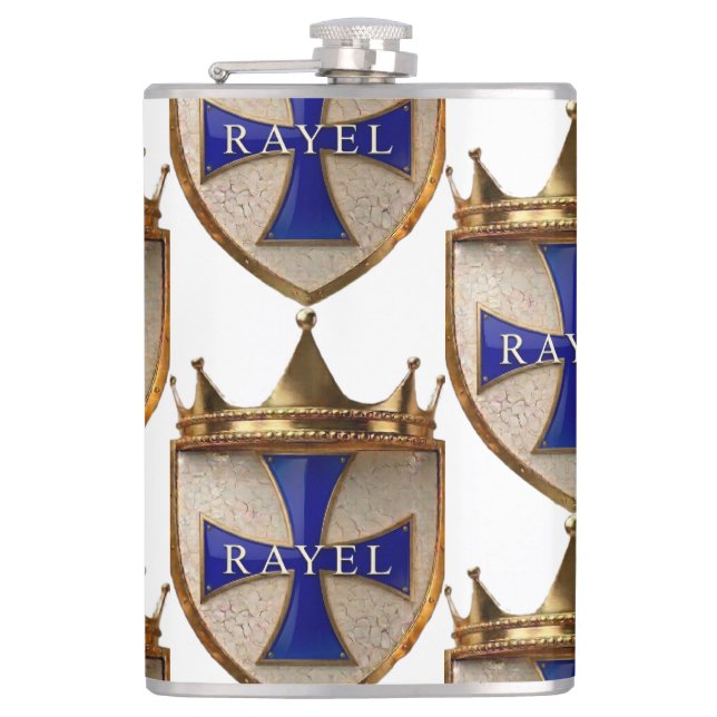 Cantil Frasco Envolvido em Vinil Blue RayEl Crest (Frente)