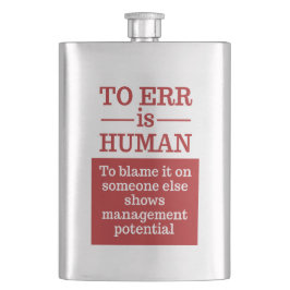 Cantil Frasco "Errar é humano"