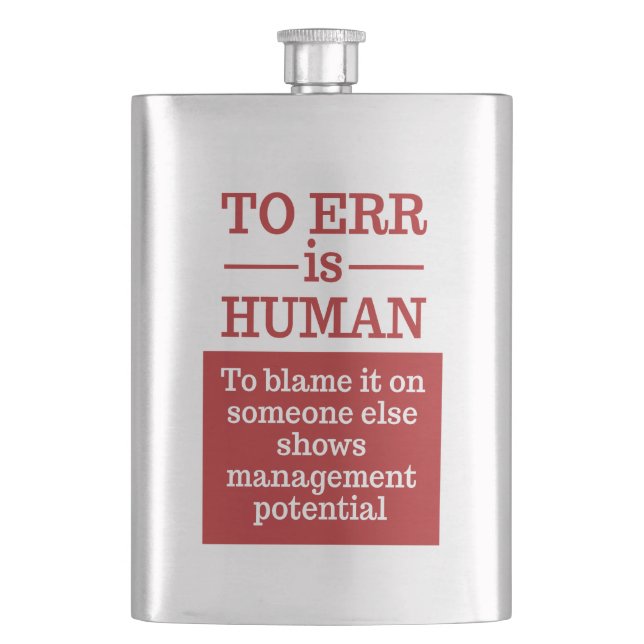 Cantil Frasco "Errar é humano" (Frente)