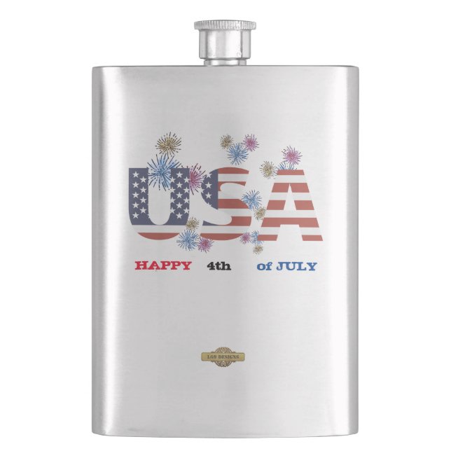 Cantil frasco "FELIZ 4 DE JULHO" (Frente)