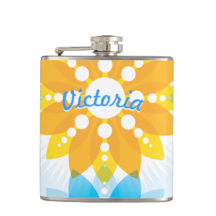 Cantil Frasco Floral Moderno Tipografia Vintage Retro Cit