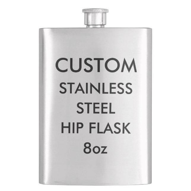 Cantil Frasco Hip Personalizado 8oz de Aço Inoxidável (Frente)