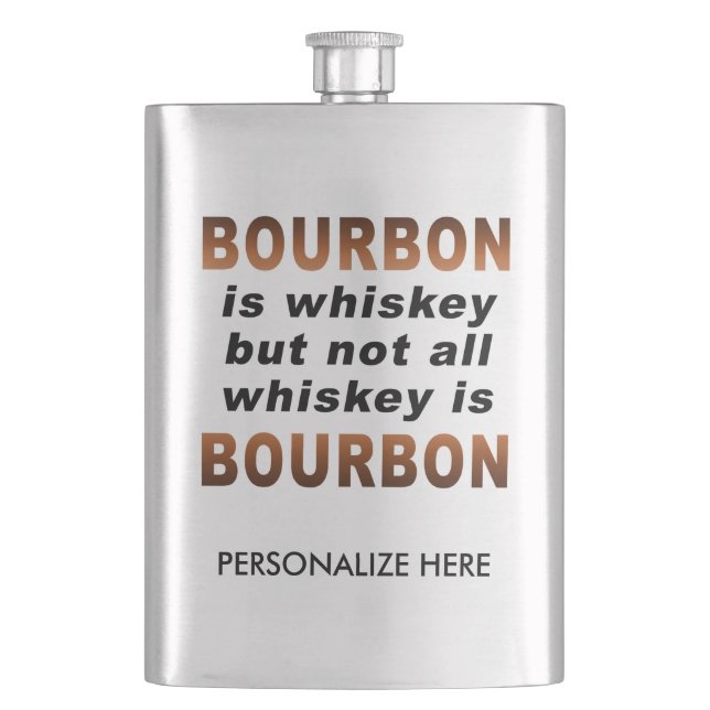 Cantil FRASCO INOXIDÁVEL - Nem todo Whiskey é BOURBON! (Frente)