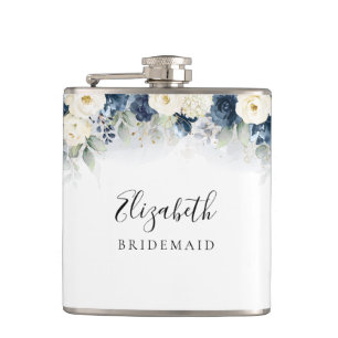 Cantil Frasco para Choque de Noiva Rosas Azuis e Brancas