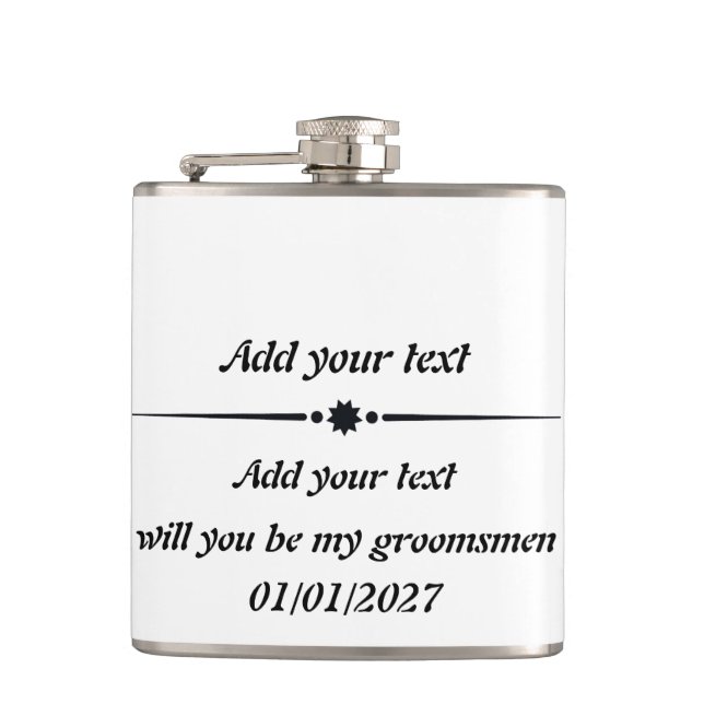 Cantil Frasco para injetáveis de vinilo personalizável (Frente)