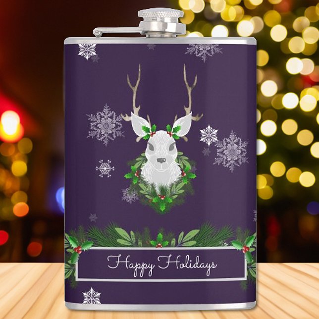 Cantil Frasco para Rebeldes Roxo (Purple Reindeer Flask)