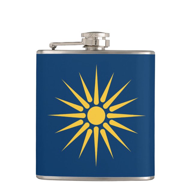 Cantil Frasco patriótico com a bandeira da Macedônia, Gré (Frente)
