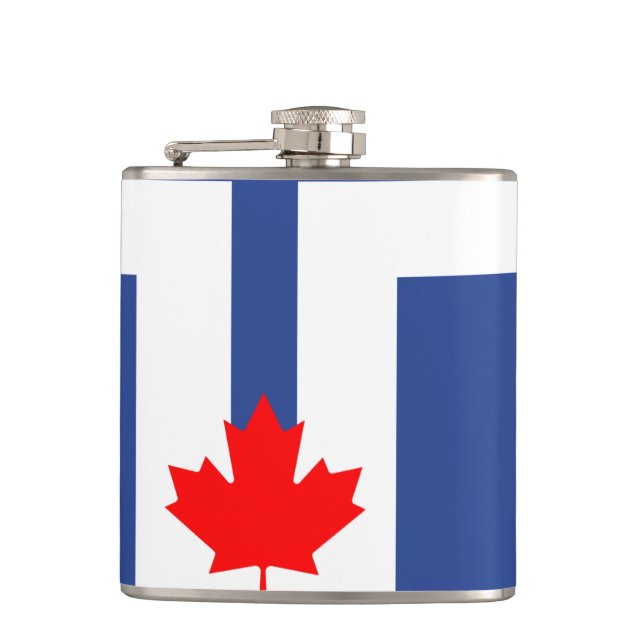 Cantil Frasco patriótico com a Bandeira de Toronto, Canad (Frente)
