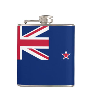Cantil Frasco Patriótico com Bandeira da Nova Zelândia