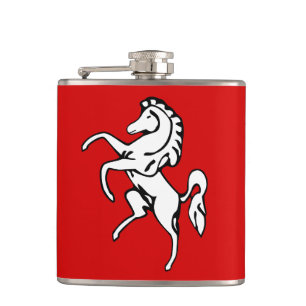 Cantil Frasco Patriótico com Bandeira de Kent, Inglaterra