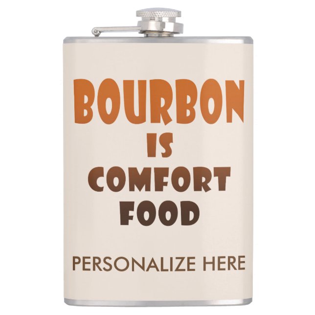Cantil FRASCO PERSONALIZADO - BOURBON é Comida Confortáve (Frente)